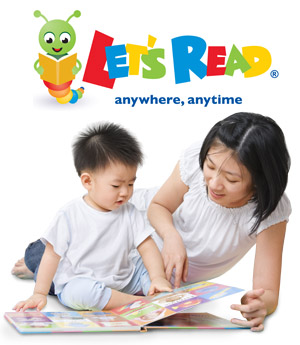 Mother and baby reading together